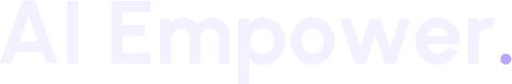 AI Empower wordmark, light lettering